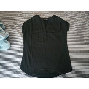 INC Blouse Business Flowy Black Size Small NWOT